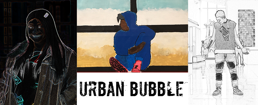 Madison Public Library's Bubbler Making Justice Fauhaus teen art exhibition URBAN BUBBLE