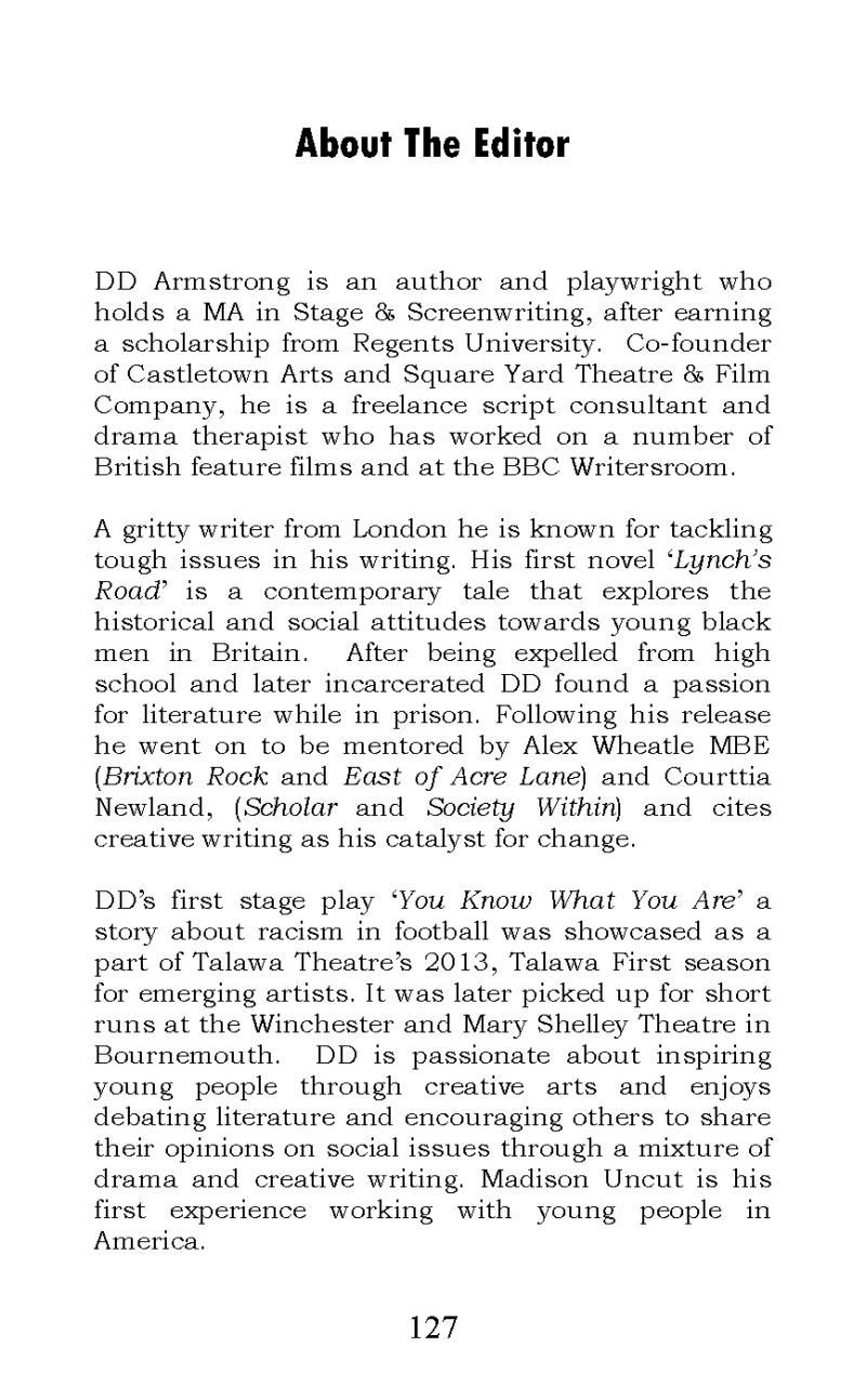 "The Beyond Words Anthology: Madison Uncut" short stories with DD Armstrong