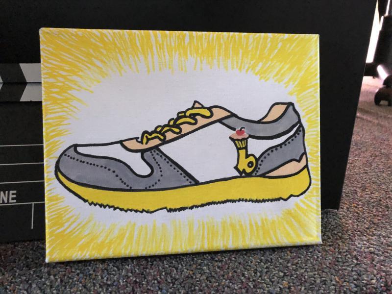 painting of shoe