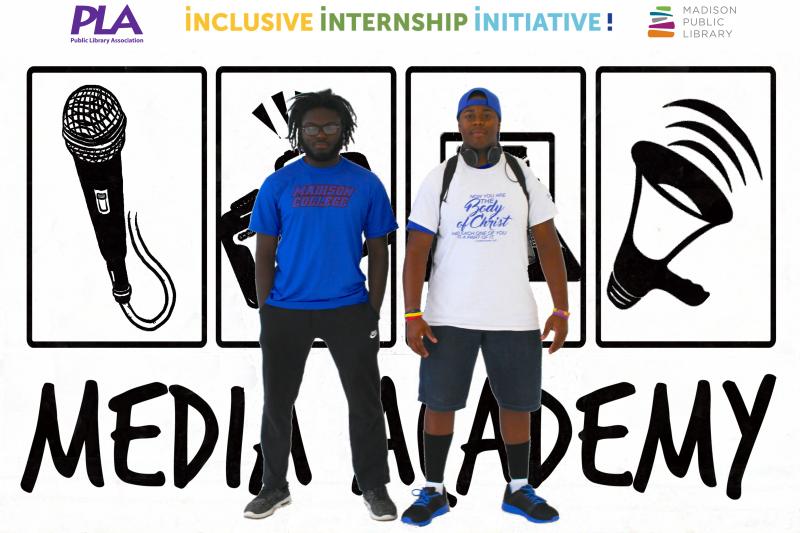Madison Public Library's Media Academy interns from Public Library Association's Inclusive Internship Initiative PLA III
