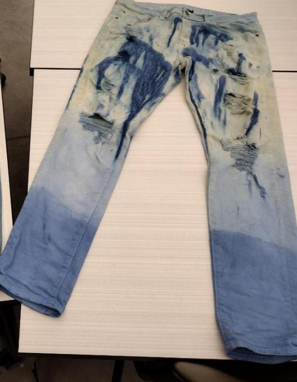 RESPECT dyed blue jeans