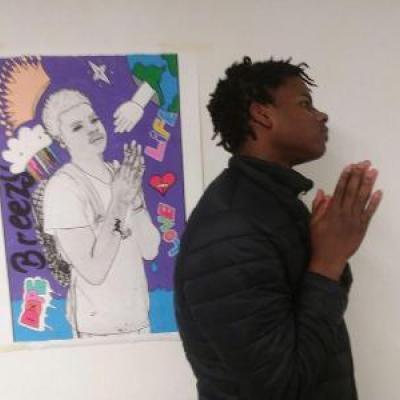 "This my art. This my life." Bubbler teen public art exhibition.