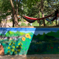 Madison Public Library's Bubbler Making Justice mural residency at Juvenile Court Shelter Home