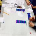 Picture of teens creating Mini Van Madness board game