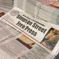 picture of Simpson Street Free Press newspaper stack