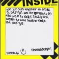 handwritten teen reflection from Cheeseburger